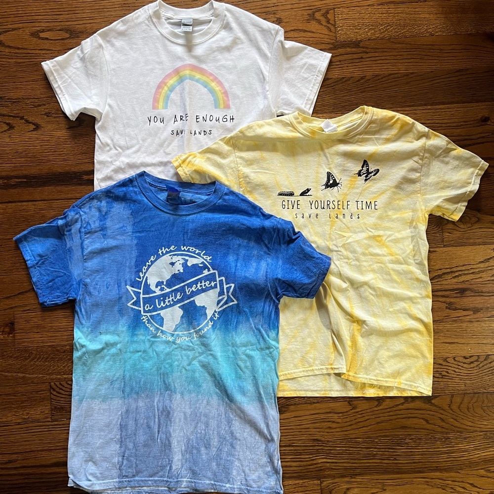 Set of 3 Save Lands t-shirts